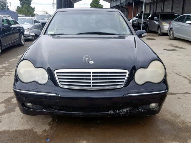 WDBRF61J22F159245 - 2002 MERCEDES-BENZ C 240 BLACK photo 9