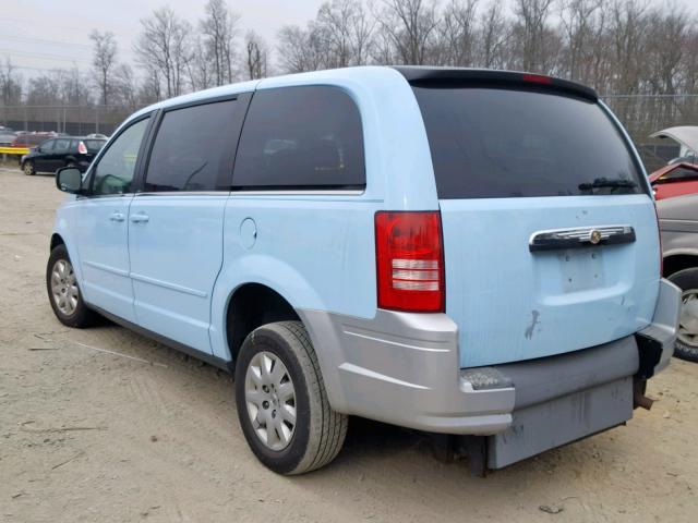 2A8HR44E19R542757 - 2009 CHRYSLER TOWN & COU BLUE photo 3