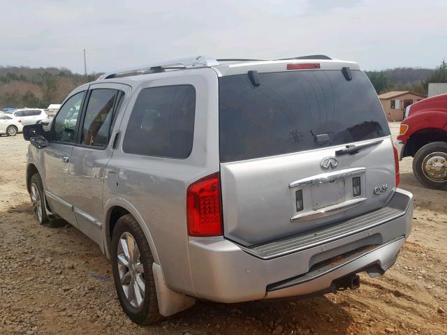 5N3ZA0NC0AN903974 - 2010 INFINITI QX56 SILVER photo 3