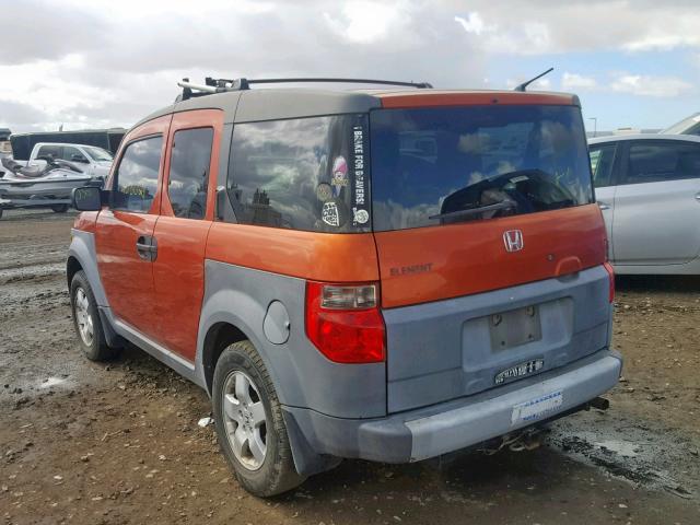 5J6YH18513L005917 - 2003 HONDA ELEMENT EX ORANGE photo 3