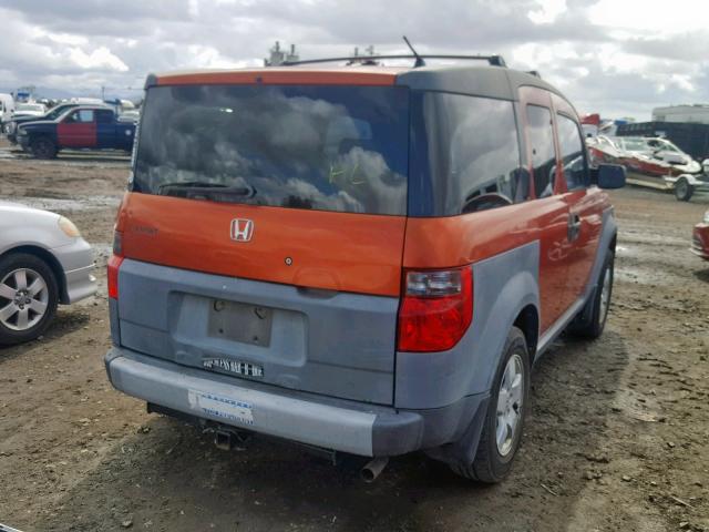 5J6YH18513L005917 - 2003 HONDA ELEMENT EX ORANGE photo 4