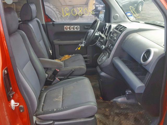 5J6YH18513L005917 - 2003 HONDA ELEMENT EX ORANGE photo 5