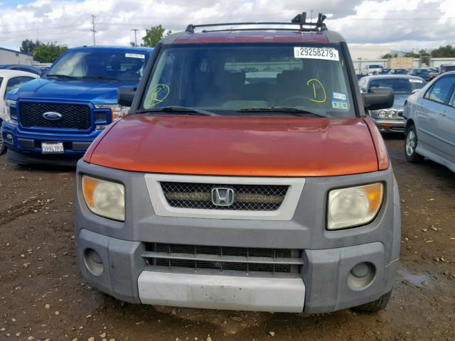 5J6YH18513L005917 - 2003 HONDA ELEMENT EX ORANGE photo 9