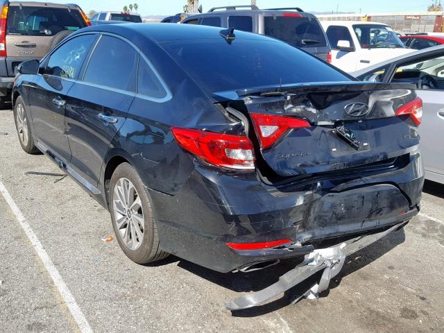 5NPE34AF2GH403708 - 2016 HYUNDAI SONATA SPO BLACK photo 3