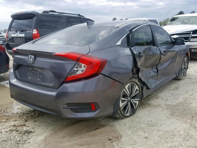 JHMFC1F78JX013873 - 2018 HONDA CIVIC EXL GRAY photo 4