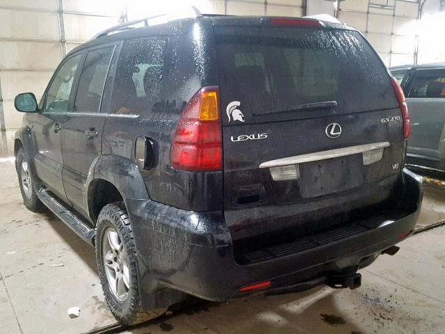 JTJBT20X350090905 - 2005 LEXUS GX 470 BLACK photo 3