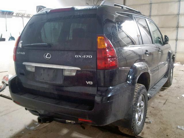 JTJBT20X350090905 - 2005 LEXUS GX 470 BLACK photo 4