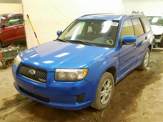 JF1SG66668H721834 - 2008 SUBARU FORESTER S BLUE photo 2