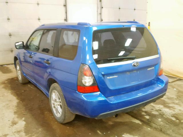 JF1SG66668H721834 - 2008 SUBARU FORESTER S BLUE photo 3