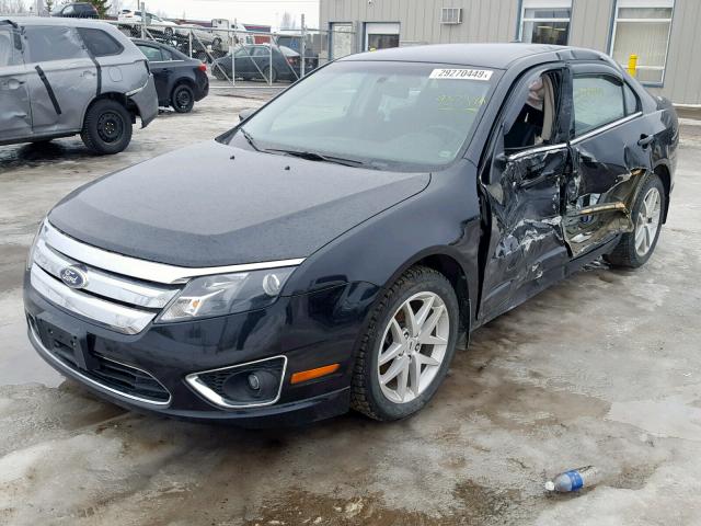 3FAHP0JA7CR202236 - 2012 FORD FUSION SEL BLACK photo 2