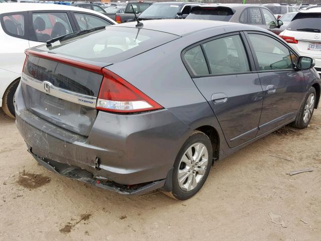 JHMZE2H79CS005789 - 2012 HONDA INSIGHT EX GRAY photo 4