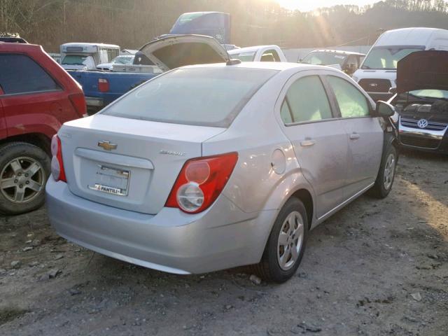 1G1JB5SH1F4137781 - 2015 CHEVROLET SONIC LS SILVER photo 4