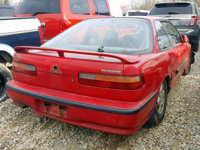 JH4DA9363NS031773 - 1992 ACURA INTEGRA GS RED photo 4