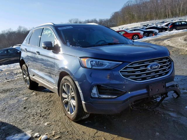 2FMPK4K97KBB23724 - 2019 FORD EDGE TITAN BLUE photo 1