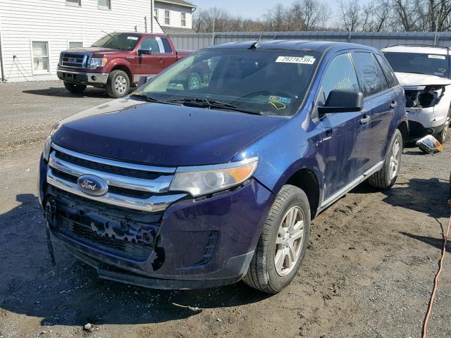 2FMDK3GCXBBA12246 - 2011 FORD EDGE SE BLUE photo 2