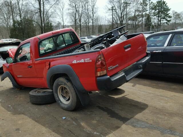 5TEPX42N15Z099428 - 2005 TOYOTA TACOMA RED photo 3