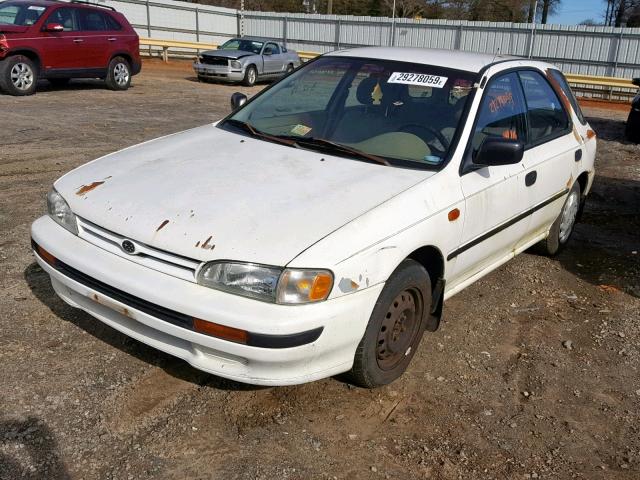 JF1GF2442PH800192 - 1993 SUBARU IMPREZA L WHITE photo 2