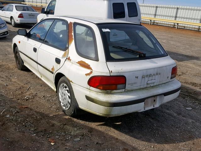 JF1GF2442PH800192 - 1993 SUBARU IMPREZA L WHITE photo 3