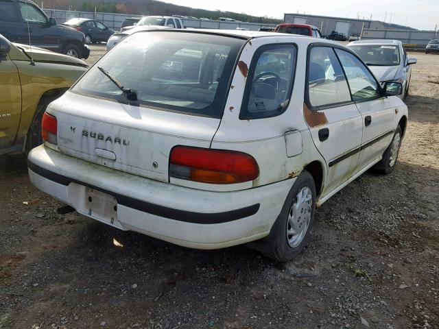 JF1GF2442PH800192 - 1993 SUBARU IMPREZA L WHITE photo 4