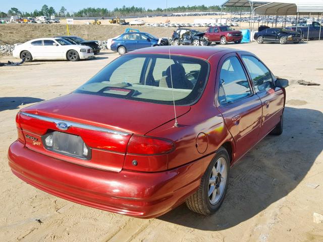 1FAFP653XWK182255 - 1998 FORD CONTOUR BA BURGUNDY photo 4