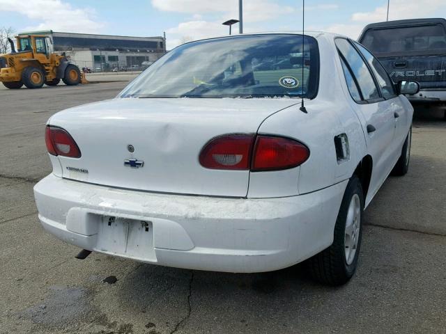 1G1JC524917402190 - 2001 CHEVROLET CAVALIER B WHITE photo 4