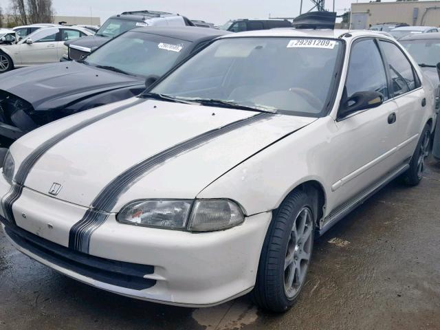 JHMEG8649NS014225 - 1992 HONDA CIVIC DX WHITE photo 2