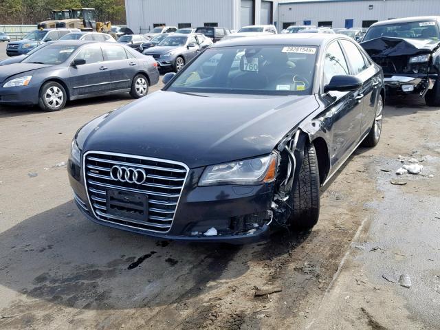 WAUAGAFD2DN028002 - 2013 AUDI A8 QUATTRO BLACK photo 2