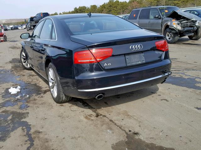 WAUAGAFD2DN028002 - 2013 AUDI A8 QUATTRO BLACK photo 3