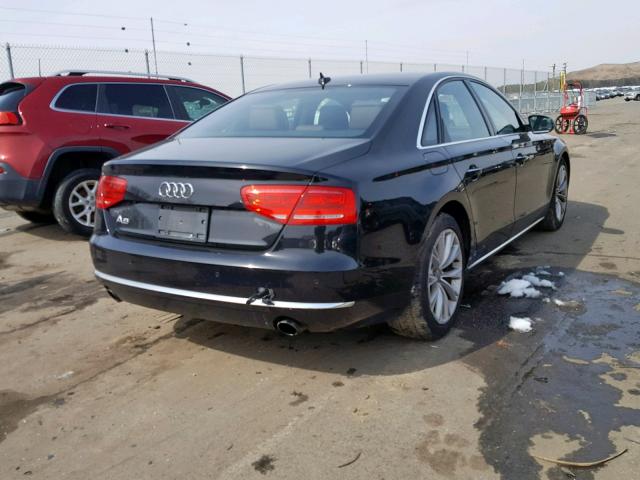 WAUAGAFD2DN028002 - 2013 AUDI A8 QUATTRO BLACK photo 4