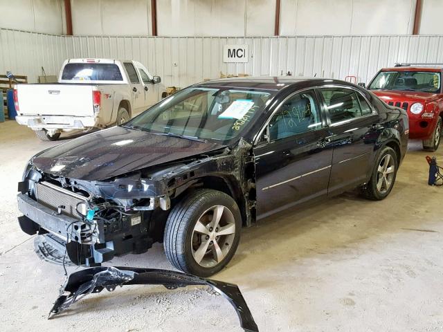 1G1ZC5E10BF316536 - 2011 CHEVROLET MALIBU 1LT BLACK photo 2