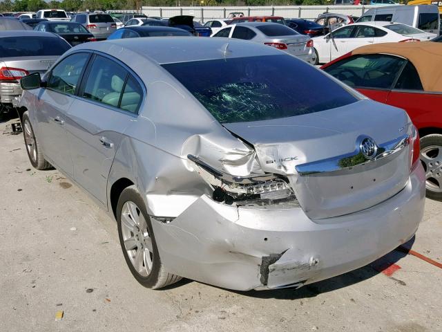 1G4GD5E30CF371689 - 2012 BUICK LACROSSE P SILVER photo 3