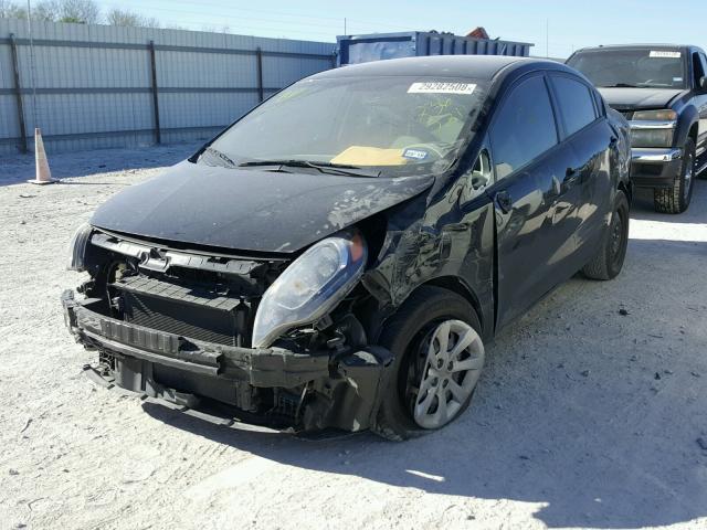 KNADM4A33D6236521 - 2013 KIA RIO LX BLACK photo 2