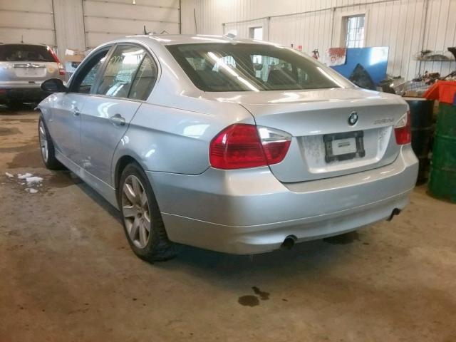 WBAVD53507AV14396 - 2007 BMW 335 XI SILVER photo 3