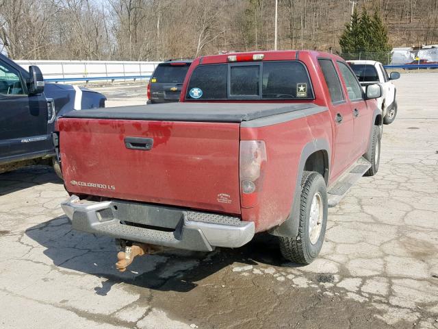 1GCDT136958177752 - 2005 CHEVROLET COLORADO RED photo 4