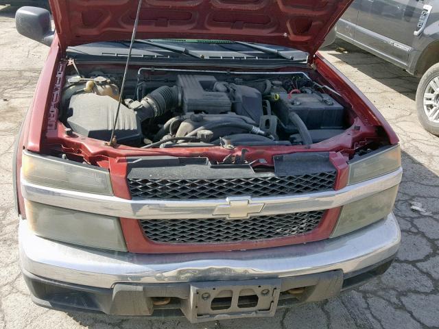 1GCDT136958177752 - 2005 CHEVROLET COLORADO RED photo 7