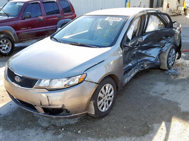 KNAFU4A26A5834314 - 2010 KIA FORTE EX GRAY photo 2