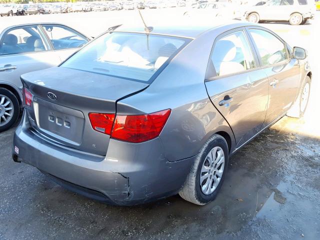 KNAFU4A26A5834314 - 2010 KIA FORTE EX GRAY photo 4