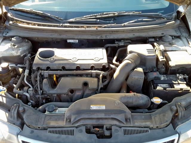 KNAFU4A26A5834314 - 2010 KIA FORTE EX GRAY photo 7