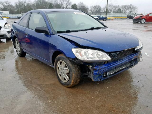 1HGEM22124L039481 - 2004 HONDA CIVIC DX V BLUE photo 1