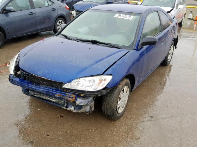 1HGEM22124L039481 - 2004 HONDA CIVIC DX V BLUE photo 2