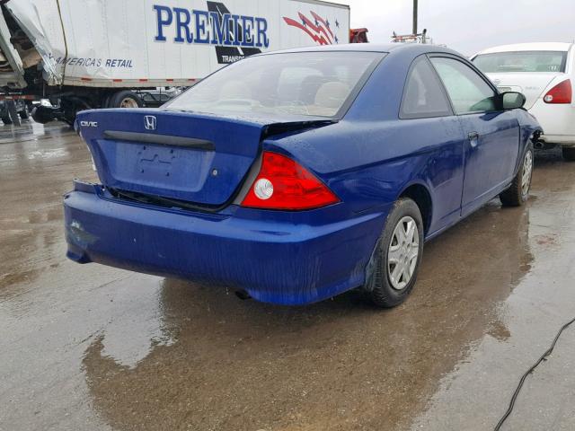 1HGEM22124L039481 - 2004 HONDA CIVIC DX V BLUE photo 4