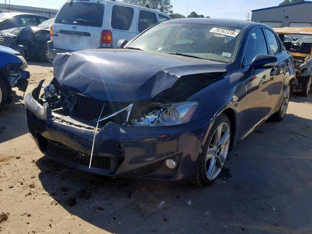 JTHBF5C26D5185132 - 2013 LEXUS IS 250 BLUE photo 2