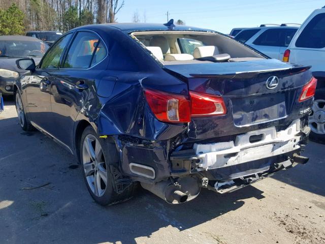 JTHBF5C26D5185132 - 2013 LEXUS IS 250 BLUE photo 3