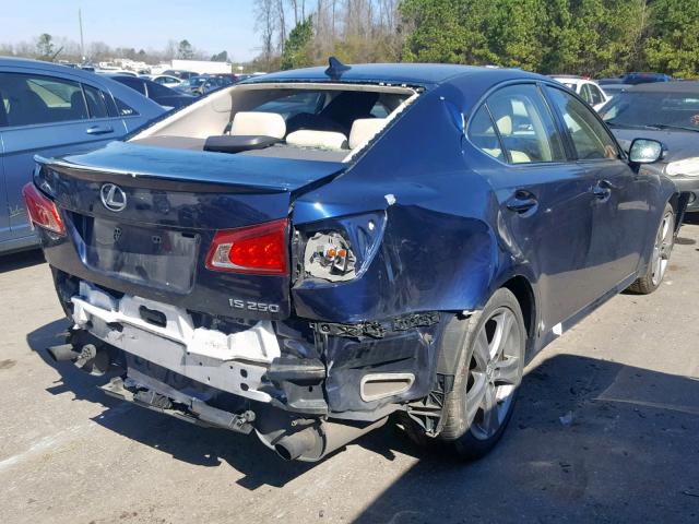 JTHBF5C26D5185132 - 2013 LEXUS IS 250 BLUE photo 4