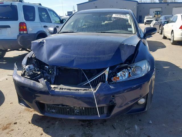 JTHBF5C26D5185132 - 2013 LEXUS IS 250 BLUE photo 9