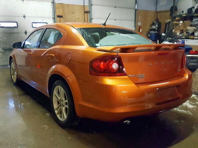 1B3BD1FG6BN620611 - 2011 DODGE AVENGER MA ORANGE photo 3