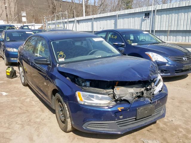 3VW2K7AJXCM346090 - 2012 VOLKSWAGEN JETTA BASE BLUE photo 1