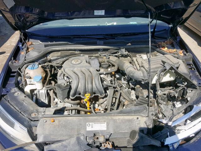 3VW2K7AJXCM346090 - 2012 VOLKSWAGEN JETTA BASE BLUE photo 7