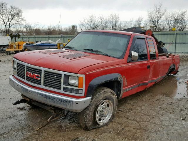 2GTGK39N6K1539593 - 1989 GMC SIERRA K35 RED photo 2