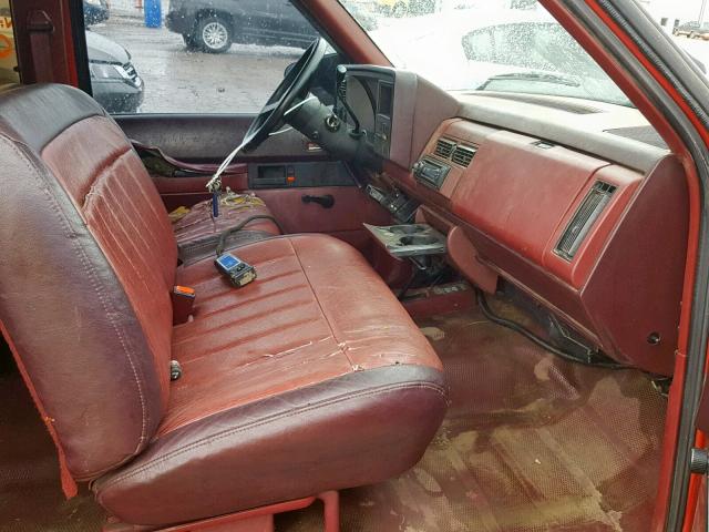 2GTGK39N6K1539593 - 1989 GMC SIERRA K35 RED photo 5